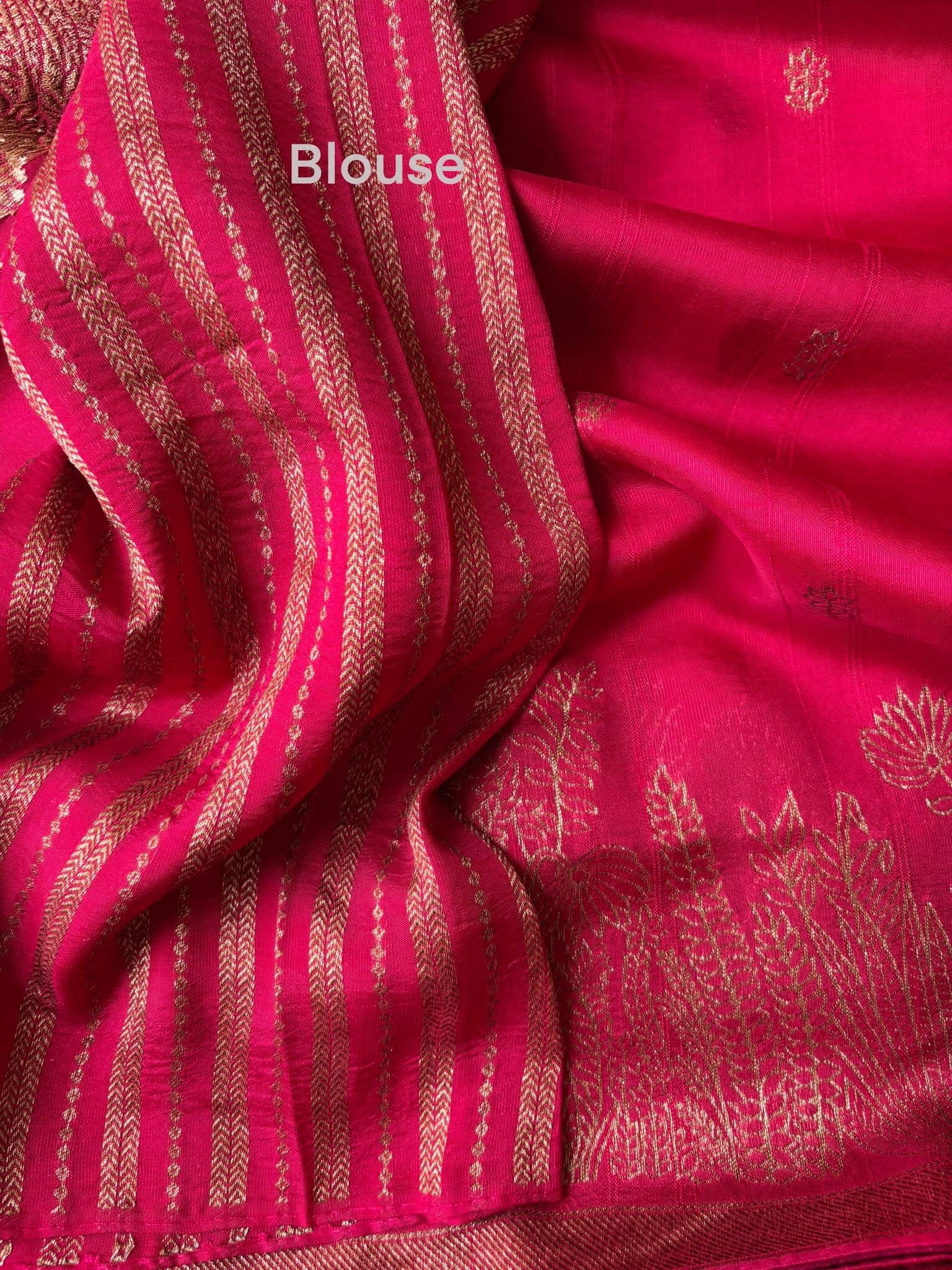 Red Blended Raw Silk Saree
